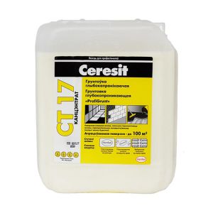 Грунтовка Ceresit CT-17 глубокопроникающая, 5л