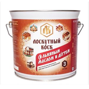 Лоскутный  воск с льняным маслом и дёгтем, 3л