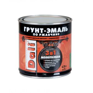 Грунт-эмаль по ржавчине молотковая 3в1 Dali, 0.75л